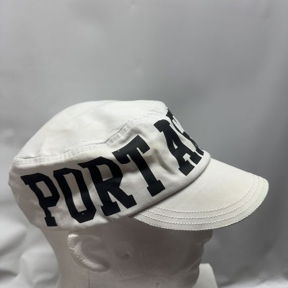 Port Aransas TX White Cadet Hat ARAM 777 Lucky Hook & Loop Adjustable USA Beach - Picture 2 of 8